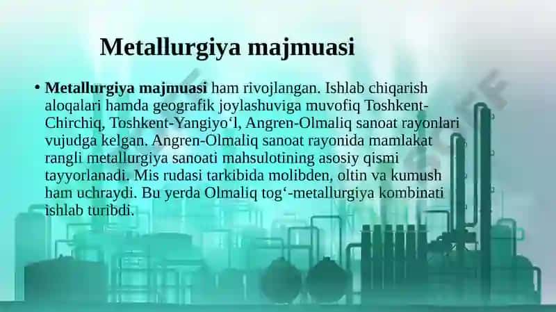 Metallurgiya mahsulotlari 3