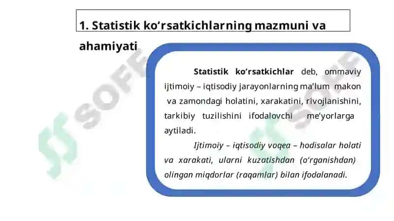 Statistik ko‘rsatkichlar 3