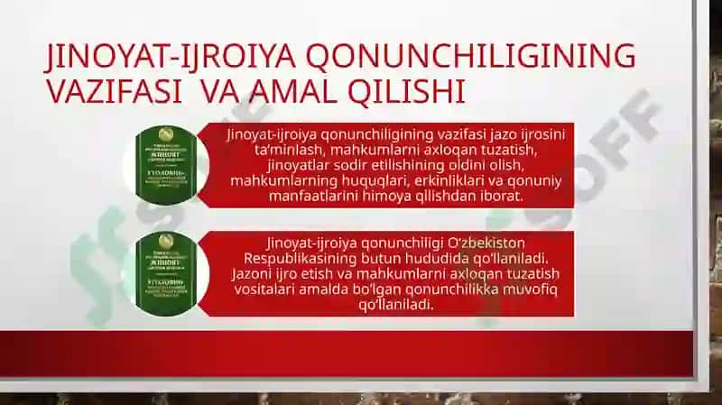 O`ZBEKISTON RESPUBLIKASI JINOYAT - IJROIYA KODEKSI 3