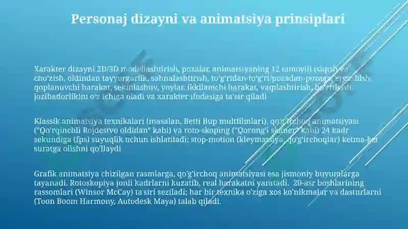 Klassik animatsiya usullari 3