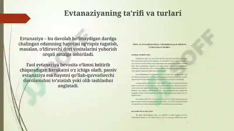 Evtanaziya muammolari 3