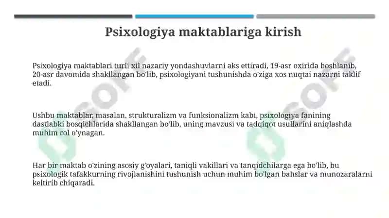 Psixologiya maktablari 3