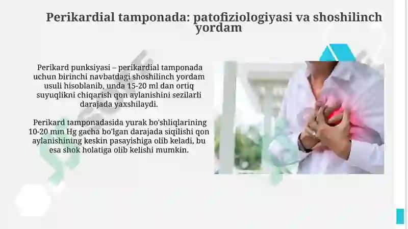 Perikard patologiyasida yurak funksiyasining buzilishlari 3