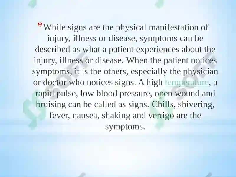 Difference between sign and symptom 3