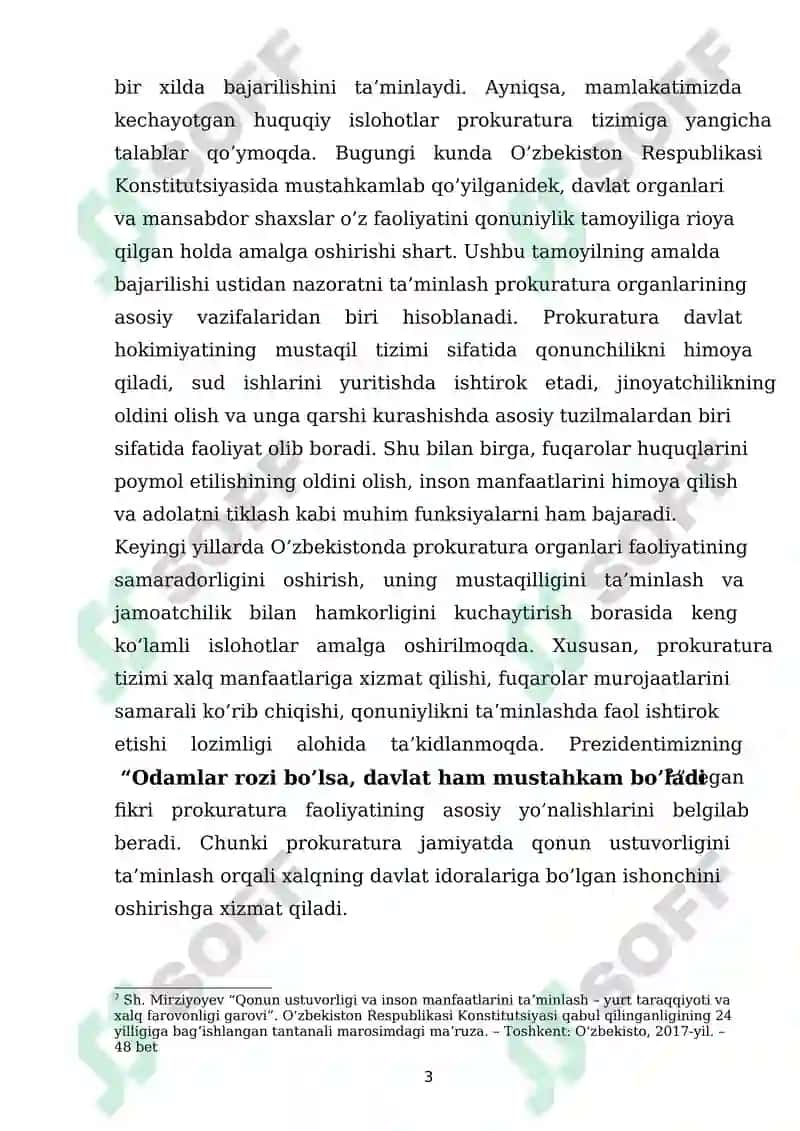 QONUNIYLIKNI TA’MINLASHDA PROKRATURA ORGANLARINING FAOLIYATI 3