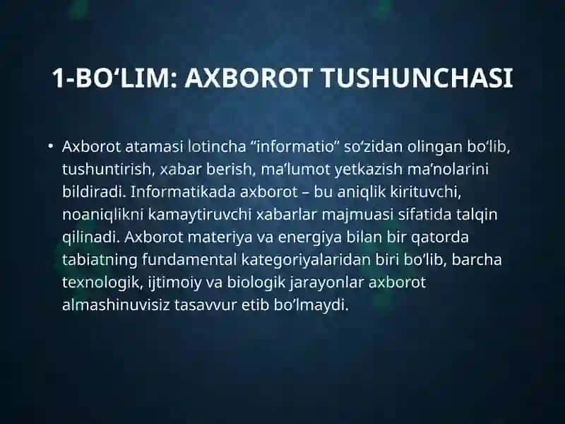Axborottushunchasi 3