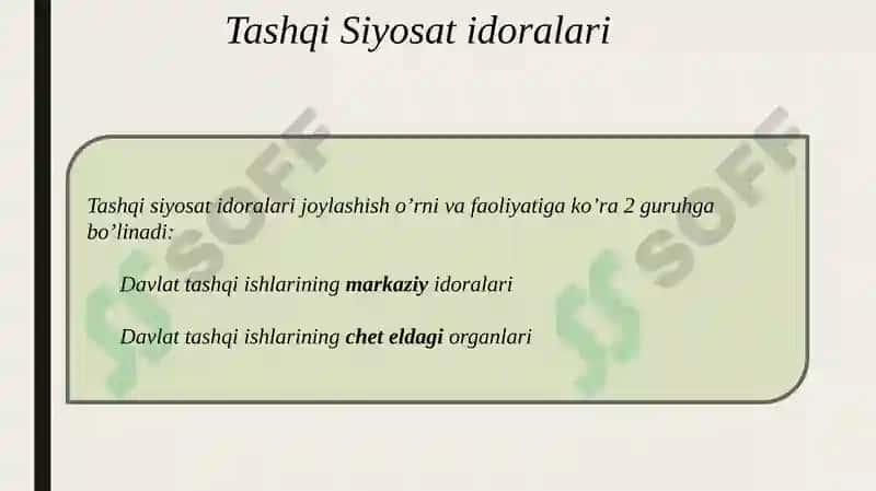 Tashqi siyosat idoralari. Diplomatik vakolatxonalar 3