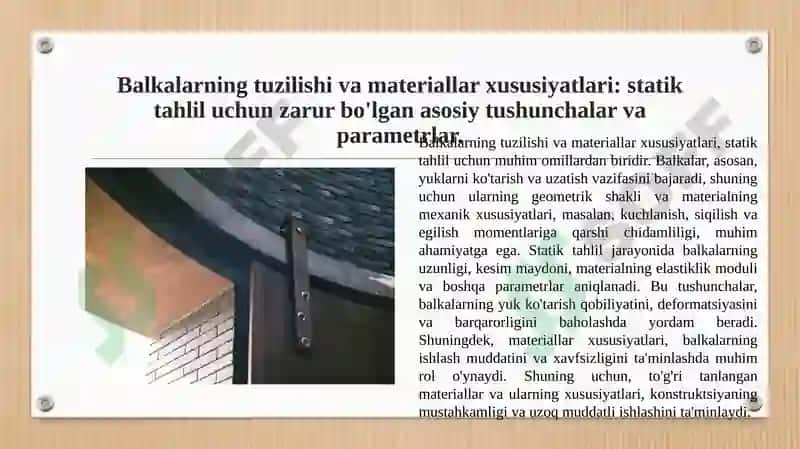 Ko'poraliqli statika niqobalkalar hisobi 3