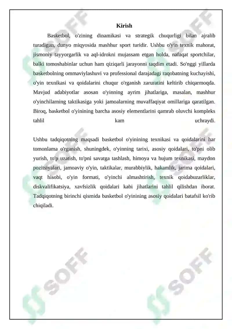 Basketbol o’yini texnikasi va qoidasi 3