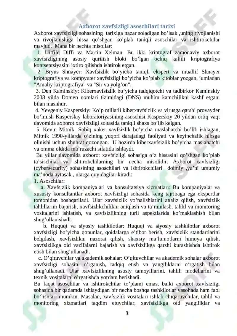 Axborot xavfsizligi 3