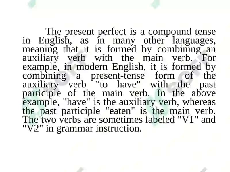 Present Perfect Tense 3
