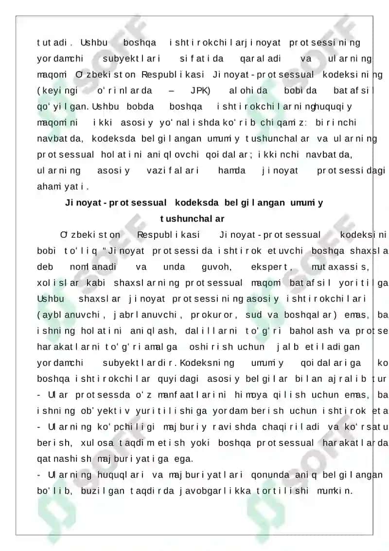 Jinoyat protsessida ishtirok etuvchi boshqa shaxslar 3