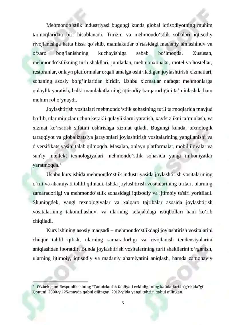 MEHMONDO‘STLIK INDUSTRIYASIDA JOYLASHTIRISH VOSITALARI 3
