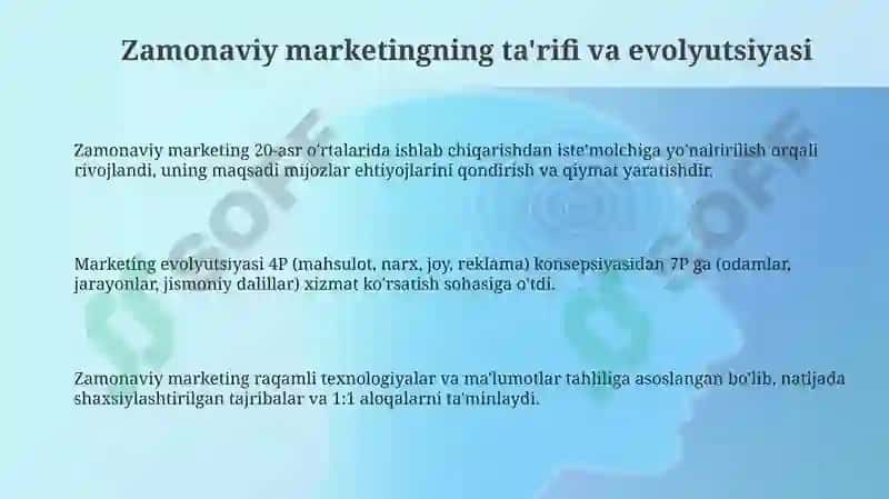Zamonaviy marketing va uning turlari 3
