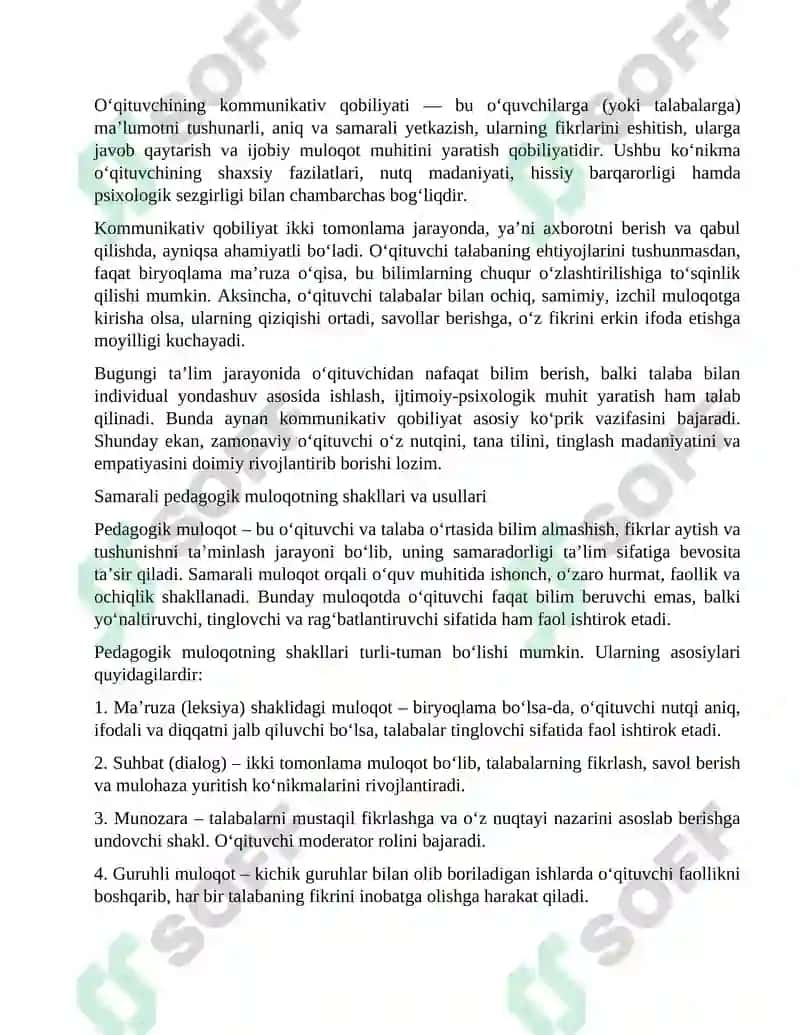 O‘qituvchining kommunikativ qobolyati 3