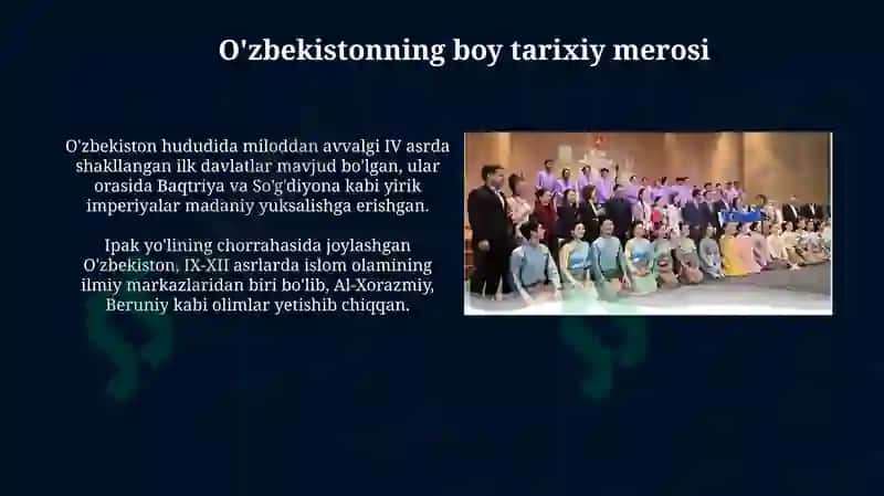 Oʻzbekistondagi madaniy va maʼnaviy taraqqiyot 3
