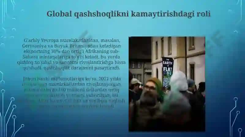 Global qashshoqlikni kamaytirishdagi roli 3