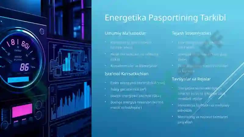 Korxonaning Energetika Pasporti: Mazmuni va Namunalari 3