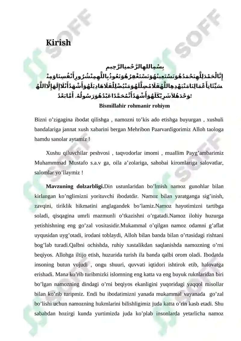 Kanzud daqoiq kitobining Namoz kitobi tarjimasi 3