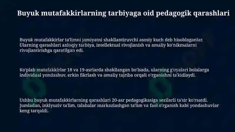 Buyuk mutafakkirlarning pedagogik qarashlari 3
