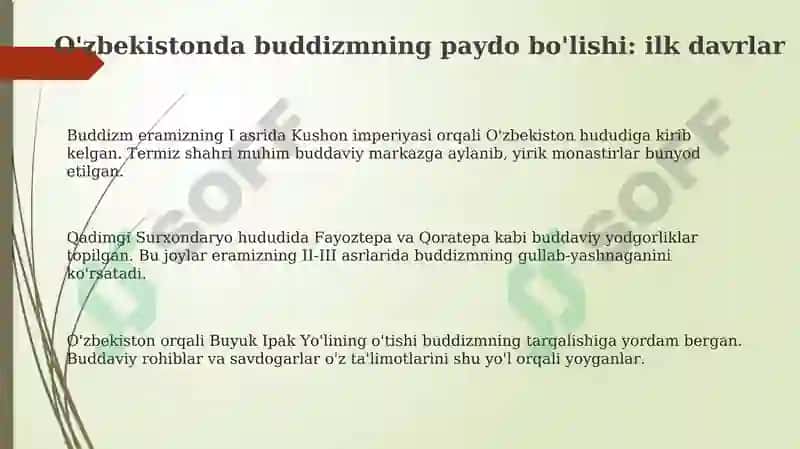 O'zbekistonda buddaviylik dinining tarixiy ildizlari 3