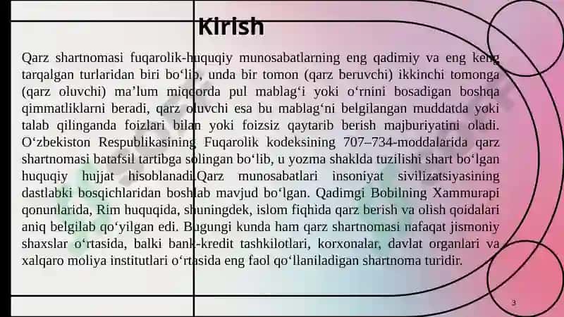Qarzshartnomasi 3