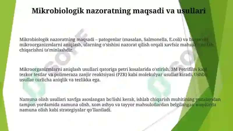 Mikrobiologik nazorat 3