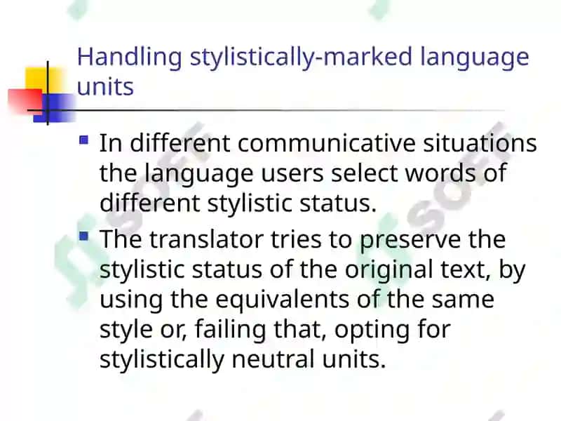 Stylistic Aspects of Translation 3