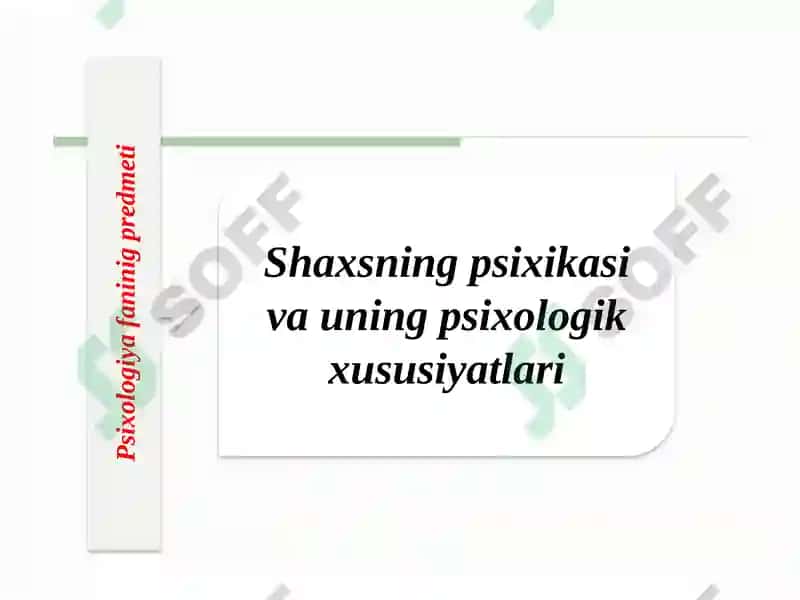 Hozirgi zamon psixologiyasi 3