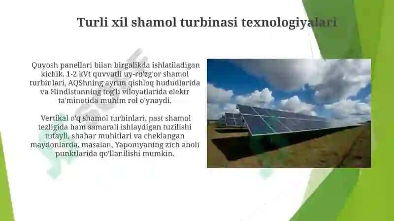 Geografik joylashuv va shamol resurslarini hisobga olish 3