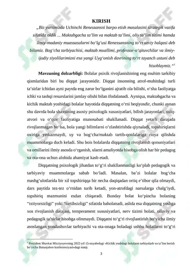 Bolalarda diqqatning rivojlanishi 3
