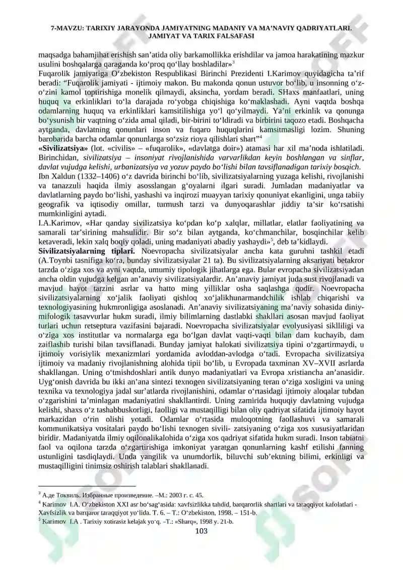 Jamiyat va Tarix Falsafasi 3