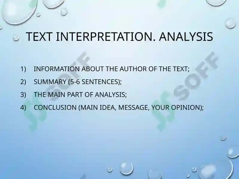 Text interpretation and analysis 3