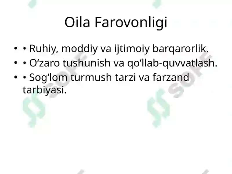 Oila: Farovonligi va Turlari 3