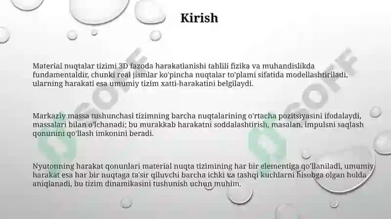 Material nuqtalar tizimi 3