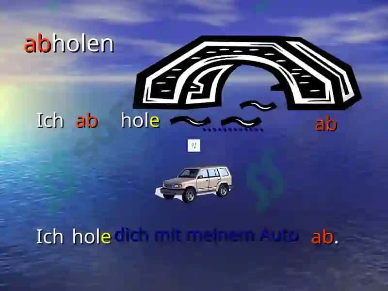 Trennbare Verbenim Präsens 3