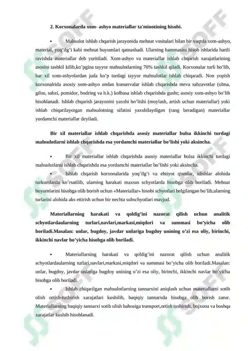 Asosiy xo’jalik jarayonlari hisobi 3