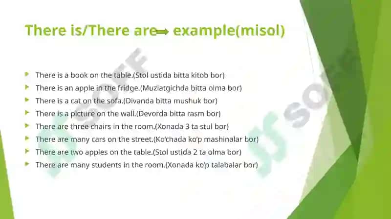 There is/There are (Bor/Mavjudbo’lish) 3