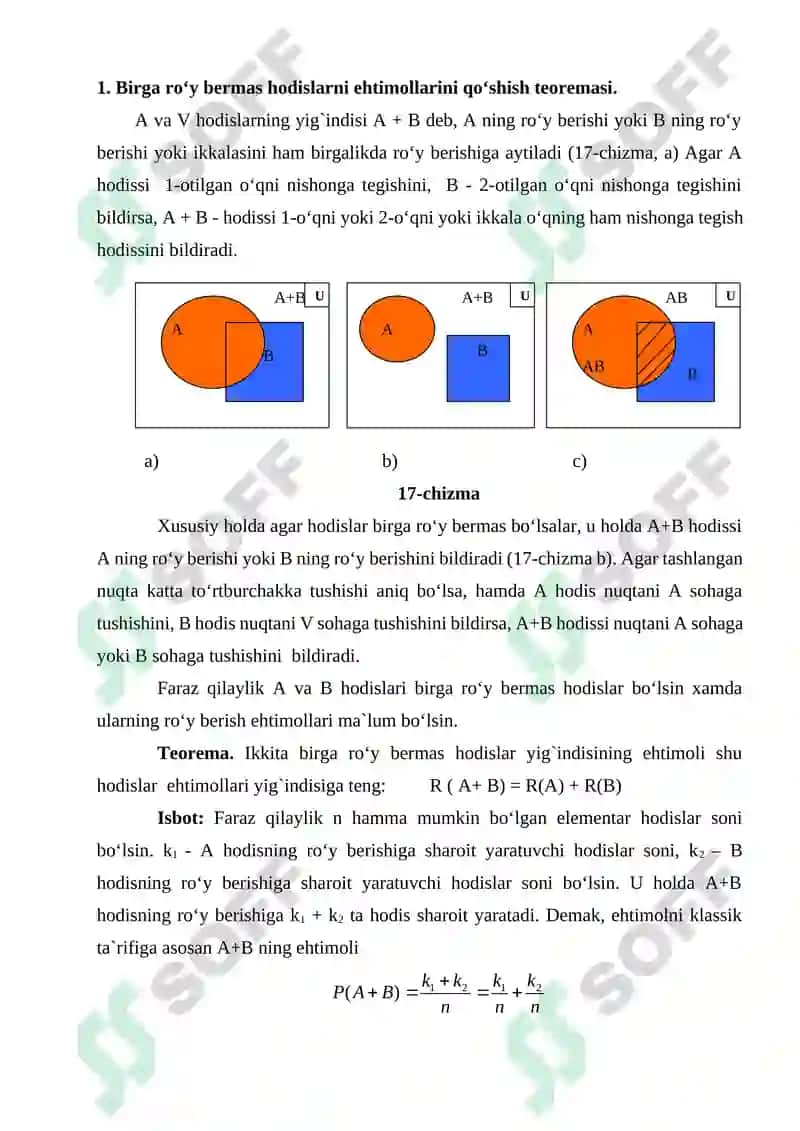 Ehtimollik va statistika fanida 3