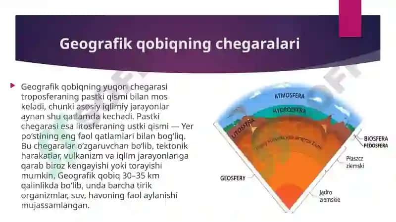 Yerning geografik qobig‘i Litosfera 3