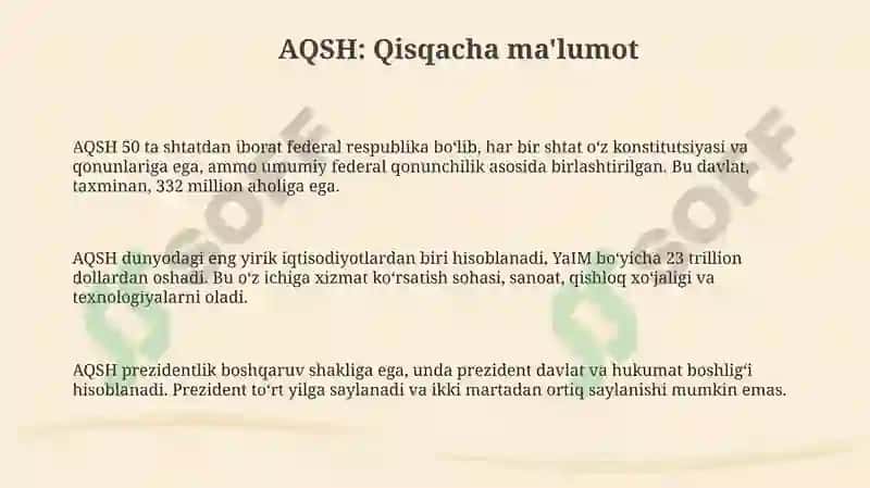 AQSH iqtisodiyoti 3
