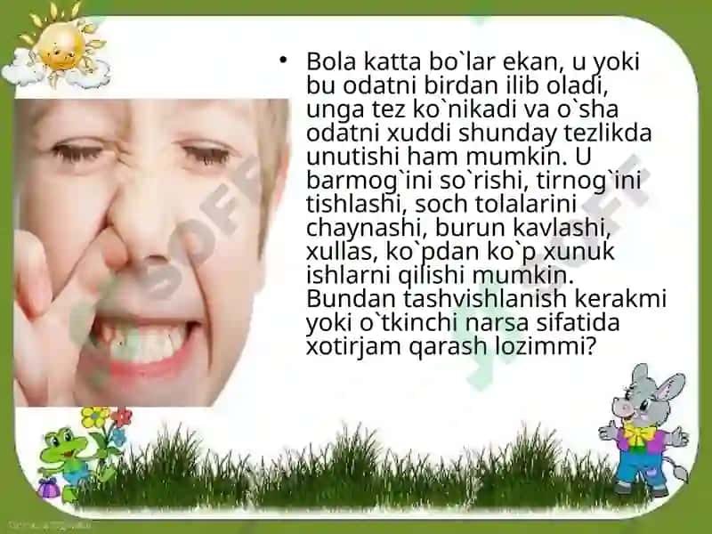 Bolalar orasidagi zararli odatlar 3