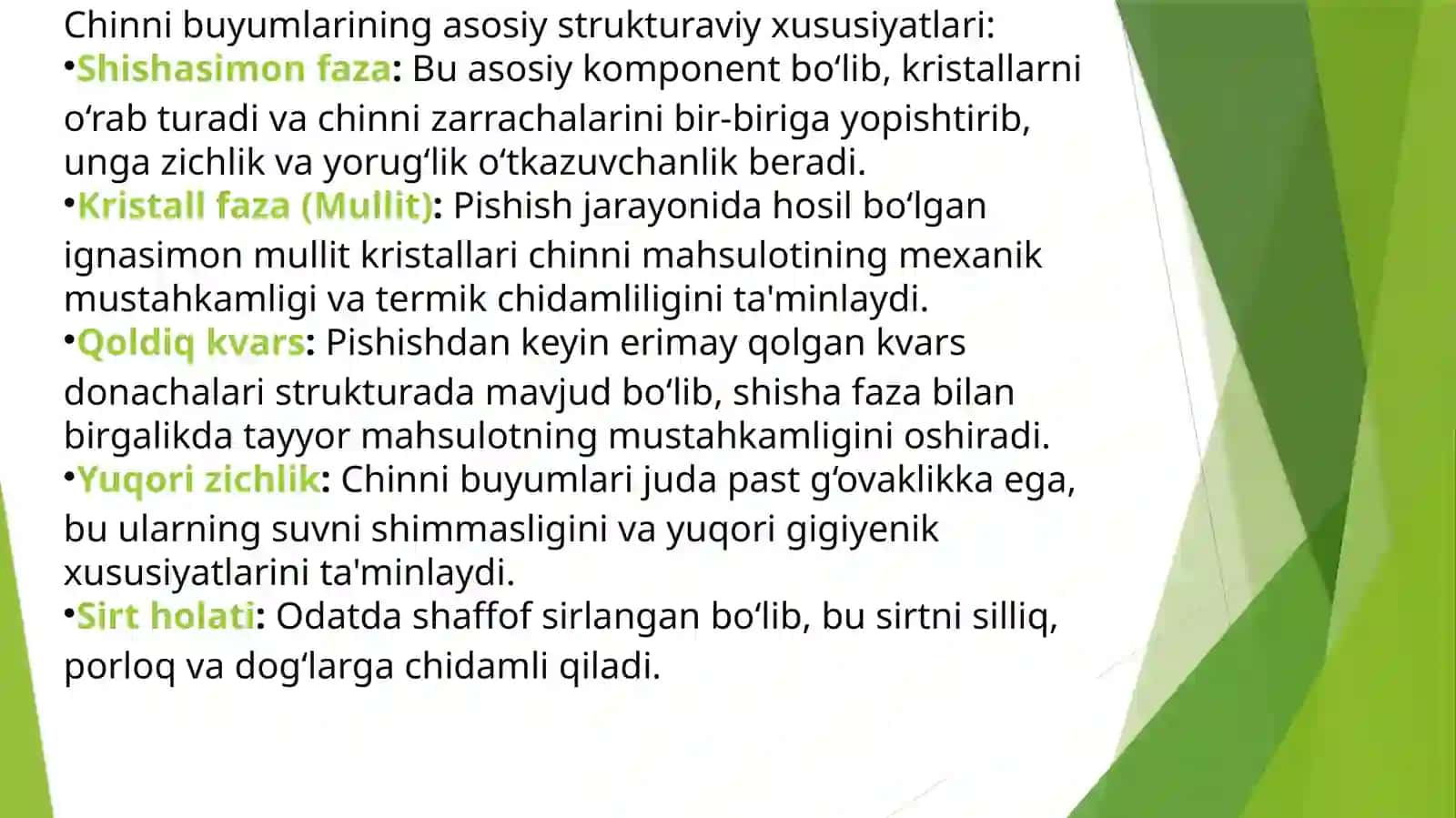 Chinni buyumlarining tuzilishi 3