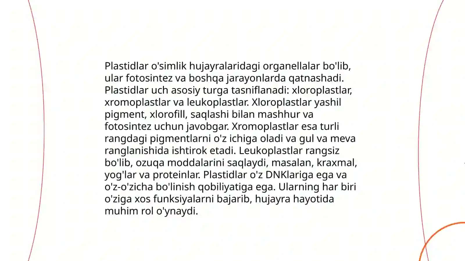 Plastidlar va ularning tuzilishi 3