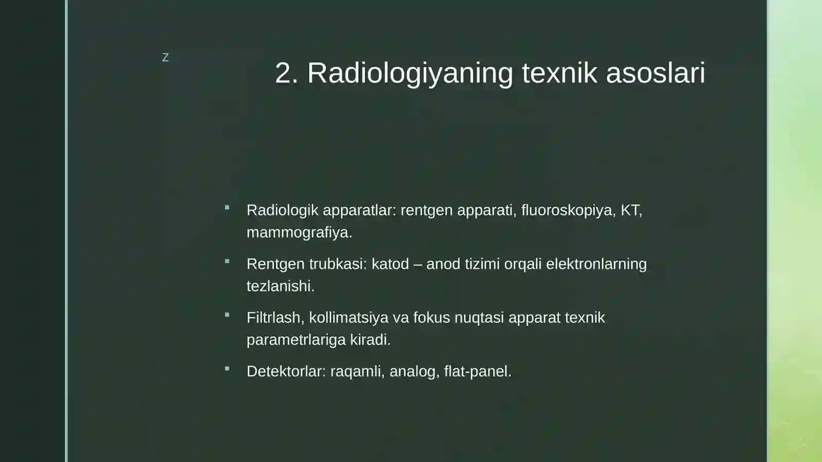 Tibbiy radiologiya: Fizik asoslar 3