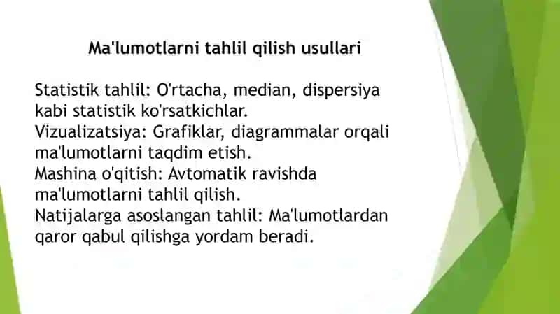 Ma'lumotlarni tahlil qilish va prognnozlash 3