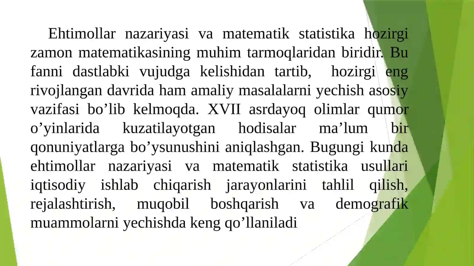 Ehtimollik va statistika 3