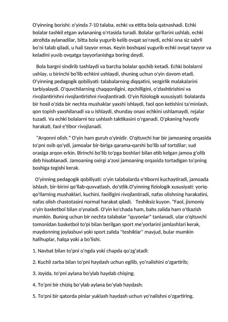 Harakatli o‘yinlar tarixi va pedagogik ahamiyati 3