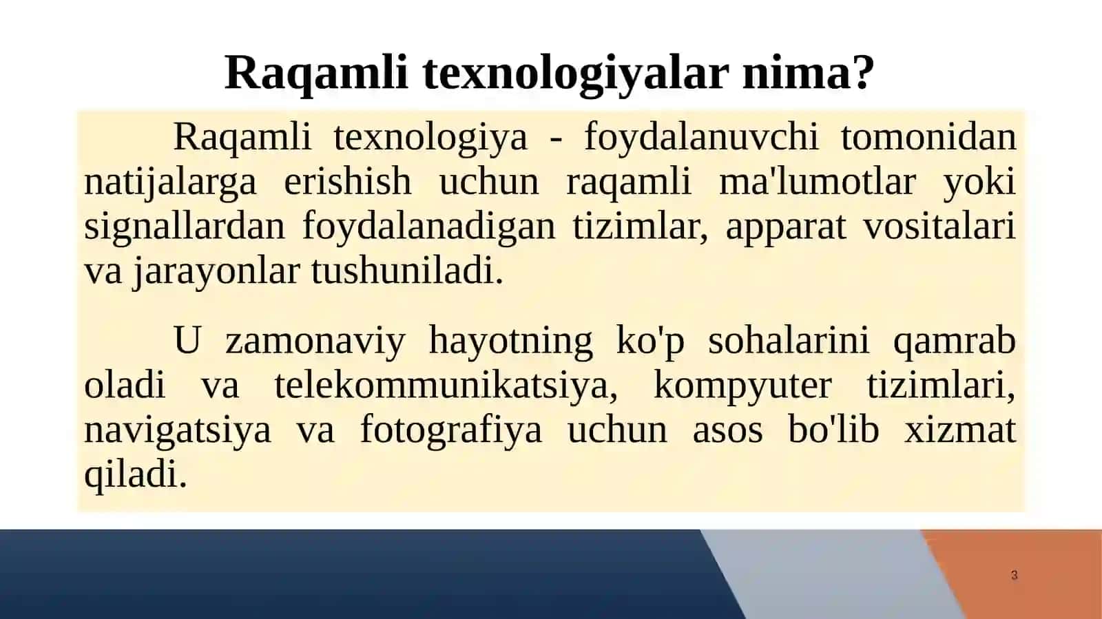 Raqamli texnologiyalar 3