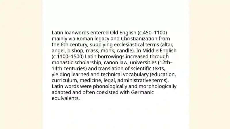 The impact of Latin on the development of the English language 3